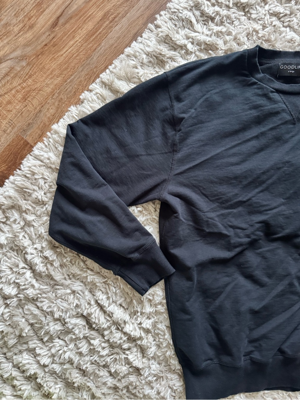 Goodlife Men's Black Crewneck Sweatshirt - Picture 2 of 6